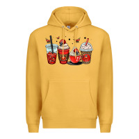 Mustard ladybug coffee cups Premium Hoodie - OliviaCreatesArt