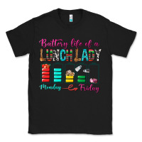Black Battery Life Of A lunch Lady Classic Tee - BundleAndBundleShop