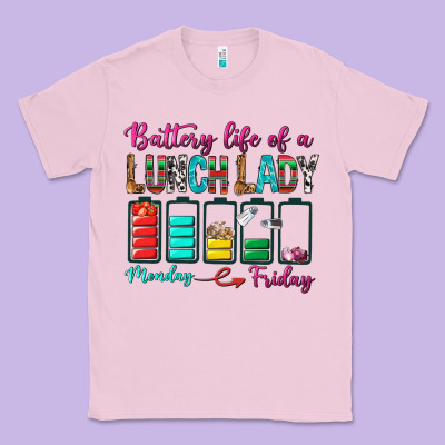 Battery Life Of A Lunch Lady Classic Tee Designed By Bundleandbundleshop