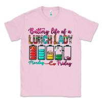 Bubblegum Pink Battery Life Of A lunch Lady Classic Tee - BundleAndBundleShop