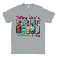 Heather Grey Battery Life Of A lunch Lady Classic Tee - BundleAndBundleShop