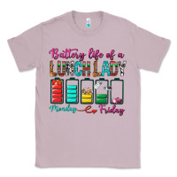 Lilac Battery Life Of A lunch Lady Classic Tee - BundleAndBundleShop