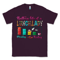 Plum Battery Life Of A lunch Lady Classic Tee - BundleAndBundleShop