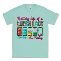 Seafoam Battery Life Of A lunch Lady Classic Tee - BundleAndBundleShop
