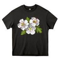 Hawthorn Flower Illustrations Heavy Core Tee | Teevron