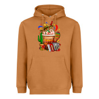 Meerkat Mexican Frappe With Cactus Sombrero And Maracas Heavyweight Hoodie - FaDigitalArtStudio