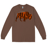 Chestnut Red Cactus Bison Silhouette Long Sleeve Tee - Bettercallsaul