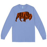 Colony Blue Red Cactus Bison Silhouette Long Sleeve Tee - Bettercallsaul