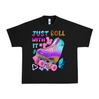 Black just roll with it Urban Heavy Tee - BundleAndBundleShop