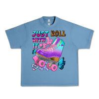 Pebble Blue just roll with it Urban Heavy Tee - BundleAndBundleShop