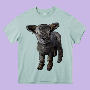 Southdown Baby Sheep Heavy Core Tee Designed By Lillyallendesigns