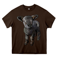 Chocolate Brown southdown baby sheep Heavy Core Tee - LillyAllenDesigns