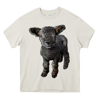 Cream southdown baby sheep Heavy Core Tee - LillyAllenDesigns