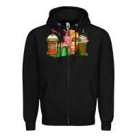 Black christmas movie coffee cups Zipper Hoodie - CowGirlArtShop