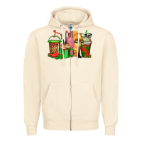 Sandshell christmas movie coffee cups Zipper Hoodie - CowGirlArtShop