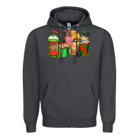 Smoke christmas movie coffee cups Zipper Hoodie - CowGirlArtShop