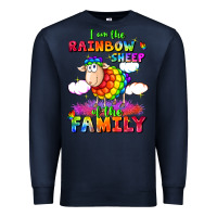 Navy I am the rainbow sheep of the family Premium Sweatshirt - FaDigitalArtStudio