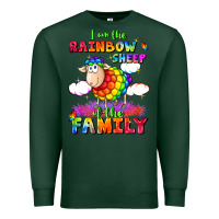 Sports Green I am the rainbow sheep of the family Premium Sweatshirt - FaDigitalArtStudio