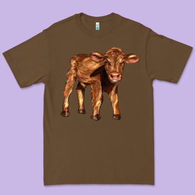 Red Angus Calf Premium Tee Designed By Lillyallendesigns