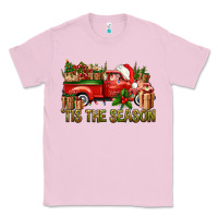 Bubblegum Pink Tis' The Season Christmas Truck Classic Tee - BundleAndBundleShop