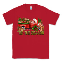 Red Tis' The Season Christmas Truck Classic Tee - BundleAndBundleShop