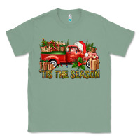 Sage Tis' The Season Christmas Truck Classic Tee - BundleAndBundleShop