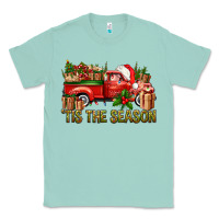 Seafoam Tis' The Season Christmas Truck Classic Tee - BundleAndBundleShop