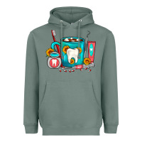 Sage Dentist Coffee Heavyweight Hoodie - FaDigitalArtStudio
