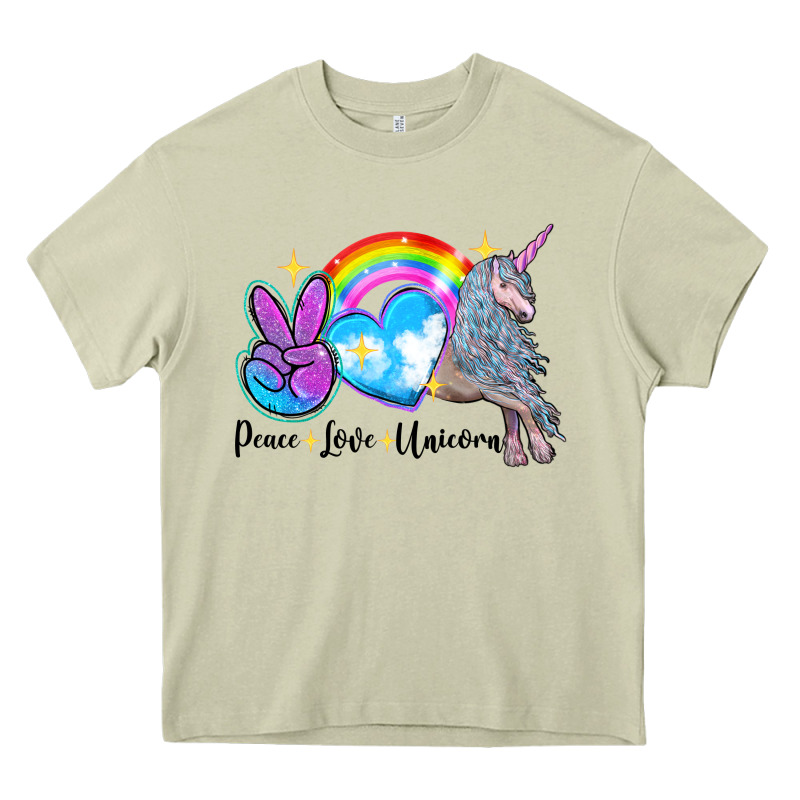 Peace Love Unicorn Heavy Core Tee by LillyAllenDesigns | Teevron