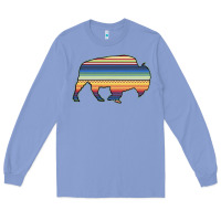 Colony Blue Aztec Bison Silhouette Long Sleeve Tee - Bettercallsaul