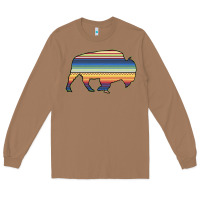 Toasted Coconut Aztec Bison Silhouette Long Sleeve Tee - Bettercallsaul