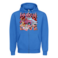 True Royal Loads of love Valentine's Day truck Zipper Hoodie - HowdyJamesFarm