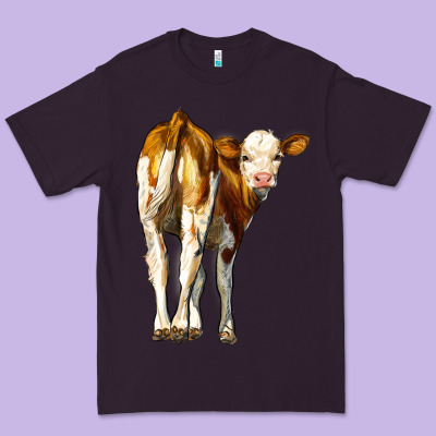 Simmental Calf Premium Tee Designed By Lillyallendesigns