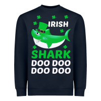 Navy Irish Shark Doo Doo Doo Saint Patricks Day Heavyweight Sweatshirt - Bettercallsaul