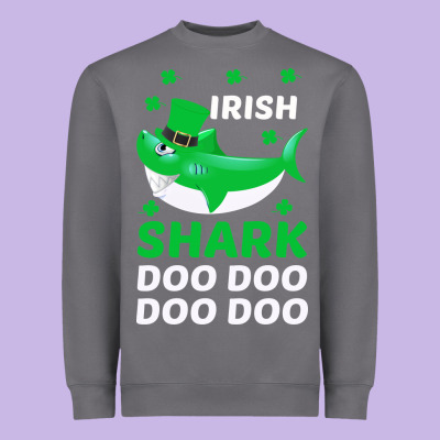 Irish Shark Doo Doo Doo Saint Patricks Day Heavyweight Sweatshirt Designed By Bettercallsaul