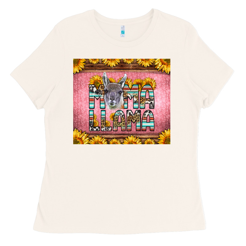 Mama Llama Sunflowers Ladies Tee by LillyAllenDesigns | Teevron