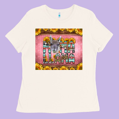 Mama Llama Sunflowers Ladies Tee Designed By Lillyallendesigns