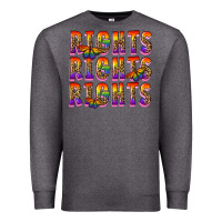 Charcoal Heather rights rights rights pride Premium Sweatshirt - FaDigitalArtStudio