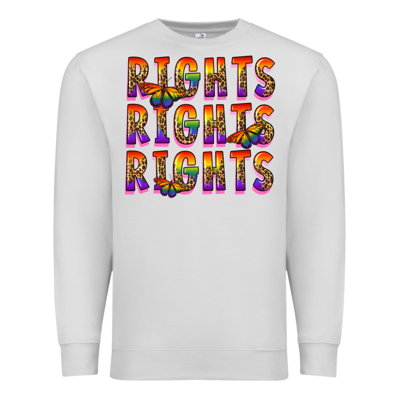 Rights Rights Rights Pride Premium Sweatshirt by FaDigitalArtStudio | Teevron