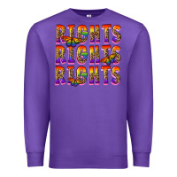 Purple rights rights rights pride Premium Sweatshirt - FaDigitalArtStudio