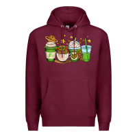 Burgundy fantastic movie character coffee cups Premium Hoodie - OliviaCreatesArt