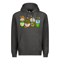 Charcoal Heather fantastic movie character coffee cups Premium Hoodie - OliviaCreatesArt