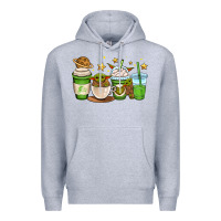 Heather Grey fantastic movie character coffee cups Premium Hoodie - OliviaCreatesArt