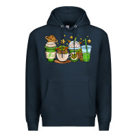 Navy fantastic movie character coffee cups Premium Hoodie - OliviaCreatesArt