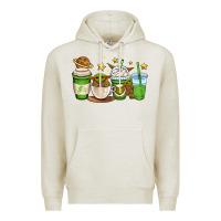 Oatmeal Heather fantastic movie character coffee cups Premium Hoodie - OliviaCreatesArt
