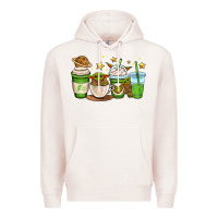 Pale Pink fantastic movie character coffee cups Premium Hoodie - OliviaCreatesArt