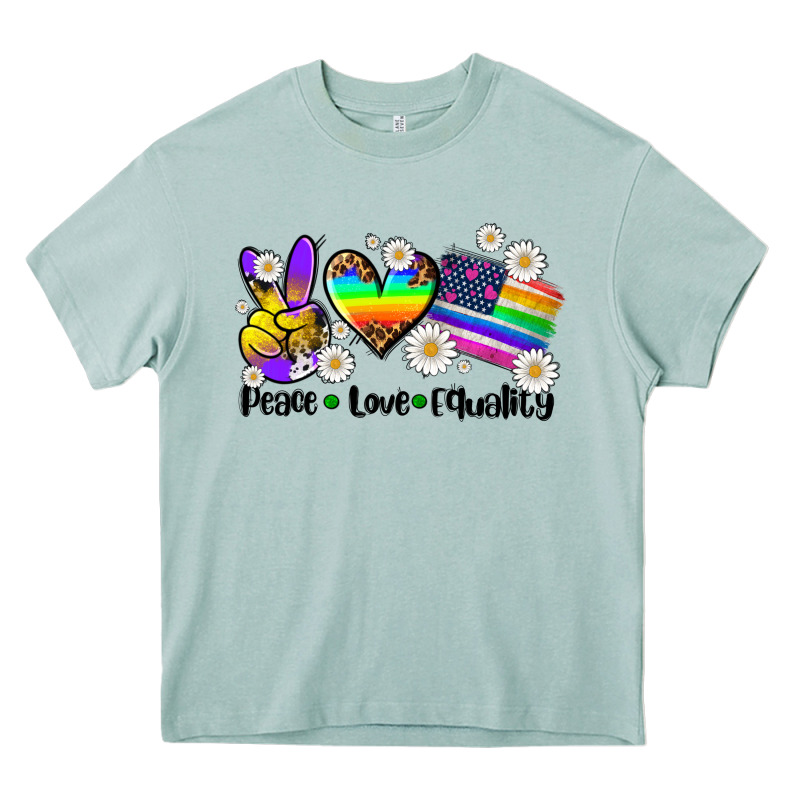 Peace Love  Equality Heavy Core Tee by AdoDesignShop | Teevron