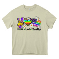 Mossy peace love  equality Heavy Core Tee - AdoDesignShop
