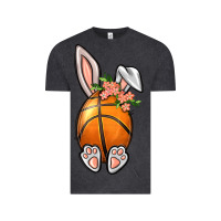 Vintage Black Basketball Easter Bunny Vintage Tee - BundleAndBundleShop