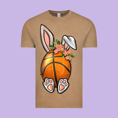 Basketball Easter Bunny Vintage Tee Designed By Bundleandbundleshop